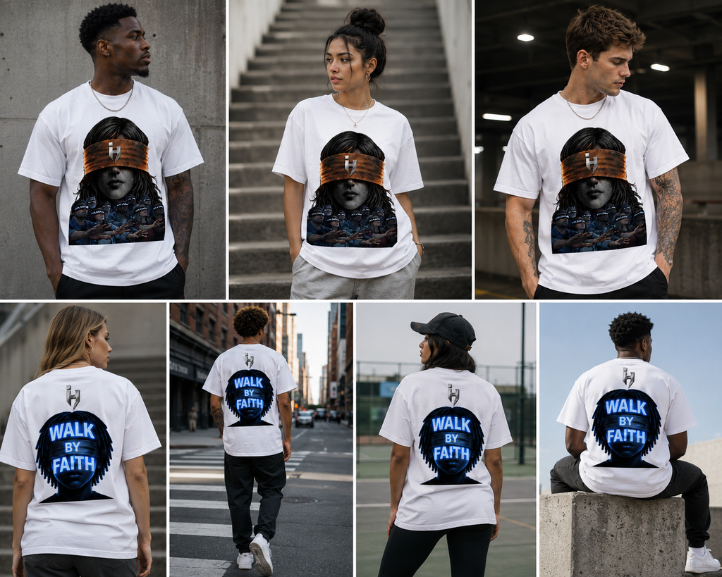 “WALK BY FAITH” Drop Shoulder Tee